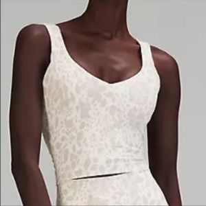 lululemon athletica White Leopard Print Top